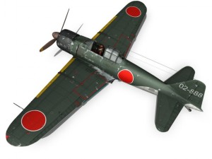mitsubishi a6m2 sen baku kamikaze unit 3D Model
