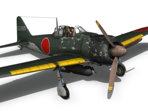 mitsubishi a6m2 sen baku kamikaze unit 3D Model