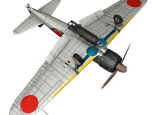 mitsubishi a6m2 sen baku kamikaze unit 3D Model