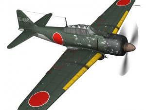 mitsubishi a6m2 sen baku kamikaze unit 3D Model