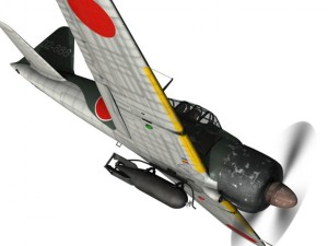 mitsubishi a6m2 sen baku kamikaze unit 3D Model