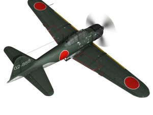 mitsubishi a6m2 sen baku kamikaze unit 3D Model