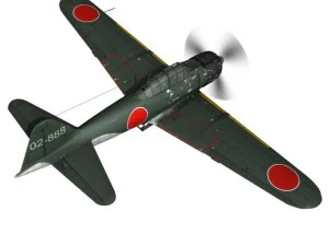 mitsubishi a6m2 sen baku kamikaze unit 3D Model