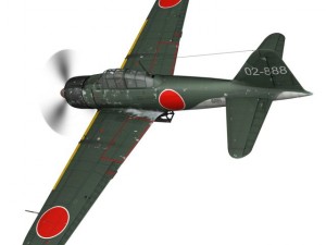 mitsubishi a6m2 sen baku kamikaze unit 3D Model