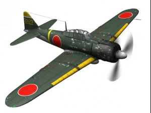 mitsubishi a6m2 zero konoike kokutai 3D Model