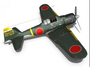 mitsubishi a6m2 zero konoike kokutai 3Dモデル