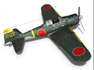 mitsubishi a6m2 zero konoike kokutai 3D Model
