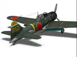 mitsubishi a6m2 zero konoike kokutai 3D Model