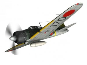 mitsubishi a6m2 zero konoike kokutai 3D Model