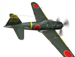 mitsubishi a6m2 zero konoike kokutai 3D Model