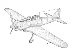 mitsubishi a6m2 zero konoike kokutai 3D Model