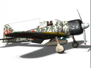 mitsubishi a6m2 zero hiyo fighter group 3D 模型