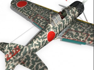 mitsubishi a6m2 zero hiyo fighter group 3D 模型