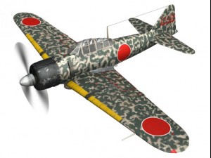 mitsubishi a6m2 zero hiyo fighter group 3D 模型