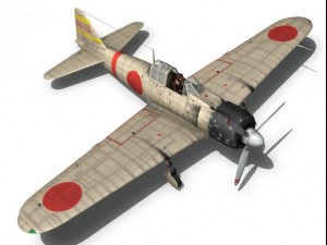 mitsubishi a6m2 zero carrier akagi 3Dモデル