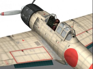 mitsubishi a6m2 zero carrier akagi 3Dモデル