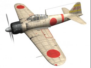 mitsubishi a6m2 zero carrier akagi 3Dモデル