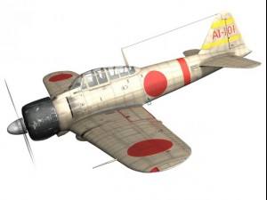 mitsubishi a6m2 zero carrier akagi 3Dモデル