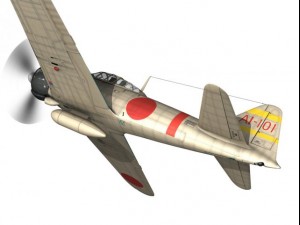 mitsubishi a6m2 zero carrier akagi 3Dモデル