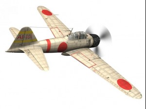 mitsubishi a6m2 zero carrier akagi 3Dモデル