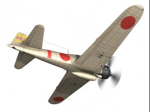 mitsubishi a6m2 zero carrier akagi 3Dモデル