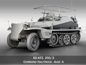 sdkfz 250 halftrack command version 3D Model
