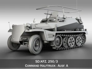 Версія команди sdkfz 250 halftrack 3D Модель
