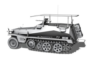sdkfz 250 halftrack command version 3D 模型
