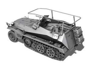 sdkfz 250 halftrack command version 3D 模型