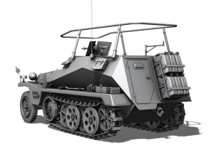 sdkfz 250 halftrack command version 3D 模型