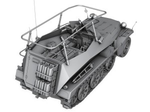 sdkfz 250 halftrack command version 3D 模型