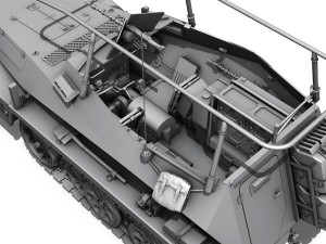 sdkfz 250 halftrack command version 3D 模型