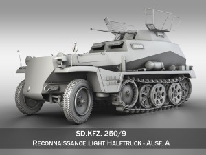 sdkfz 250 reconnaissance vehicle 3D Model