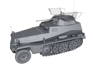 sdkfz 250 reconnaissance vehicle 3D Model
