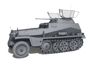 sdkfz 250 reconnaissance vehicle 3D Model