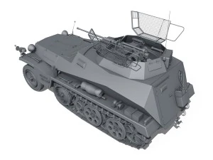 sdkfz 250 reconnaissance vehicle 3D Model