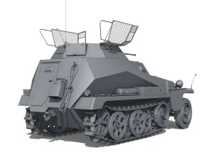 sdkfz 250 reconnaissance vehicle 3D Model