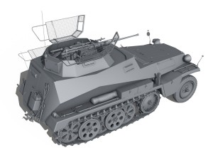 sdkfz 250 reconnaissance vehicle Modello 3D