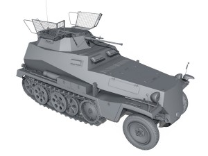 sdkfz 250 reconnaissance vehicle Modello 3D