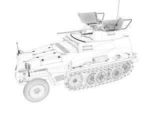 sdkfz 250 reconnaissance vehicle 3D Model