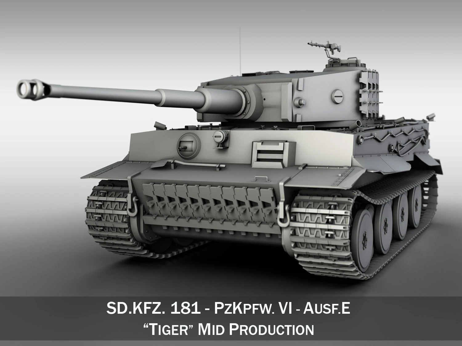 panzer vi tiger mid production 3D Model .c4d .max .obj .3ds .fbx .stl .blend 