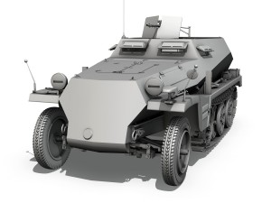 sdkfz 250 halftrack troop carrier Modelo 3D