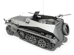 sdkfz 250 halftrack troop carrier Modelo 3D