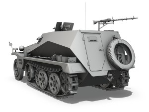 sdkfz 250 halftrack troop carrier Modelo 3D