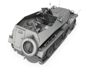 sdkfz 250 halftrack troop carrier Modelo 3D