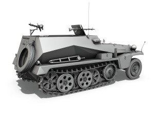 sdkfz 250 halftrack troop carrier Modelo 3D