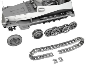 sdkfz 250 halftrack troop carrier Modelo 3D
