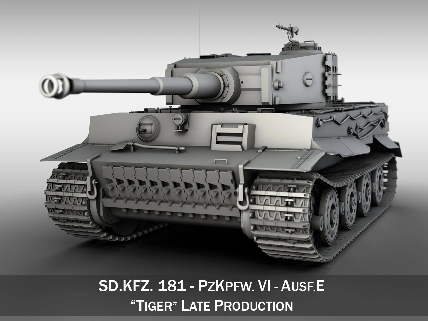 panzer vi - tiger - late production 3D Model .c4d .max .obj .3ds .fbx .stl .blend 
