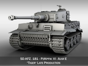 panzer vi - tiger - late production 3D मॉडल