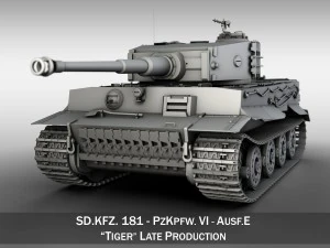 panzer vi - kaplan - ge&ccedil; &uuml;retim 3D Model